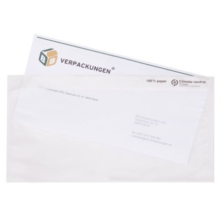 Papier-Lieferscheintaschen DIN lang VPE 1000 (neutral)