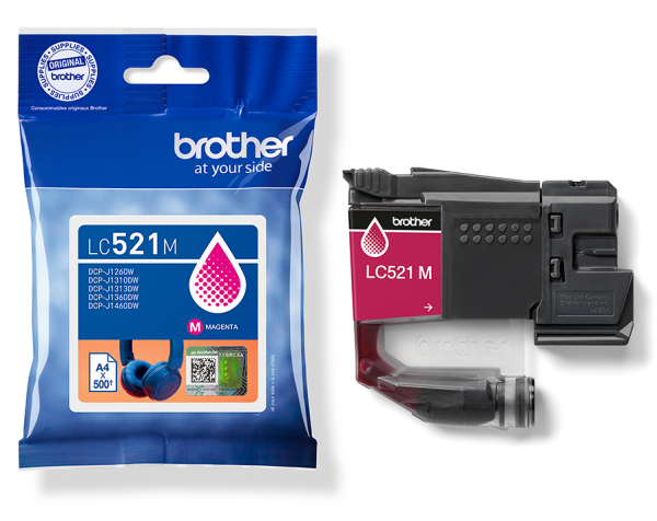Brother LC-521M Tintenpatrone Magenta für Brother DCP-J1260W DCP-1310DW DCP-1360DW DCP-1460