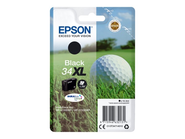 EPSON Singlepack 34XL Schwarz DURABrite Tinte Ultra