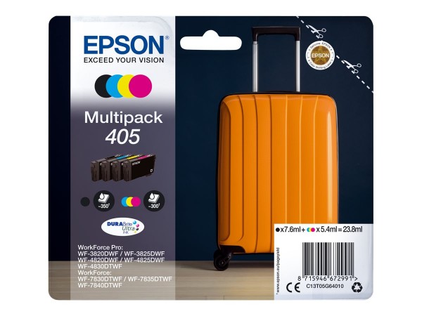 Epson Tintenpatrone 405 Multipack C13T05G64010 für WorkForce Pro WF-C3820DWF WF-C3825DWF WF-C4820DWF