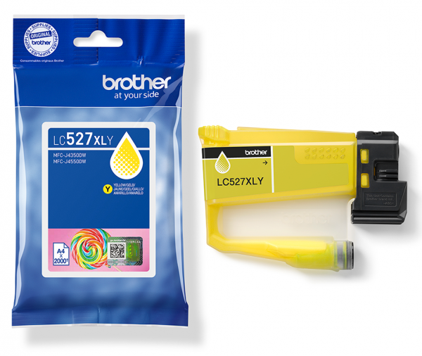 Brother LC-527XLY Tintenpatrone Yellow für Brother MFC-J4350DW MFC-J4550DW