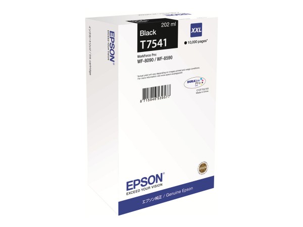 EPSON T7541 WF-8090 WF-8590 Ink Black XXL C13T754140