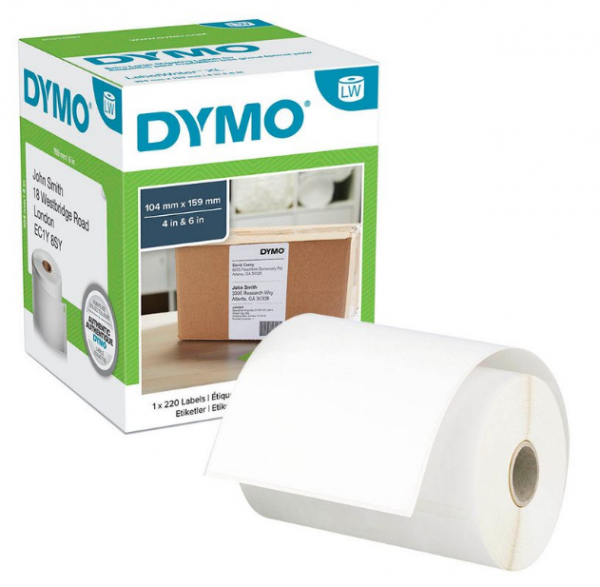 Dymo Etikettenrolle für Etikettendrucker S0904980 weiß, 104,0 x 159,0 mm, 1 x 220 Etiketten