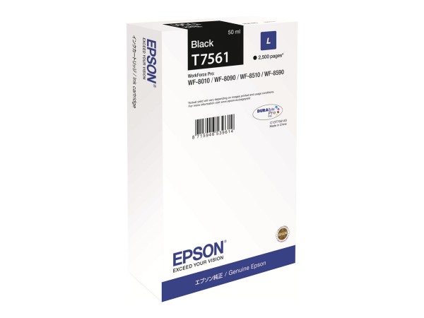 EPSON Tintenpatrone T7561 Black L C13T756140