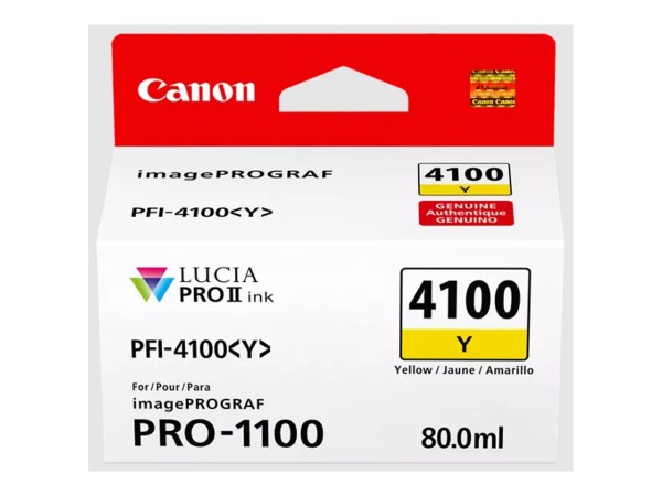 Canon PFI-4100 Tinte Yellow 6780C001 für imagePROGRAF PRO-1100