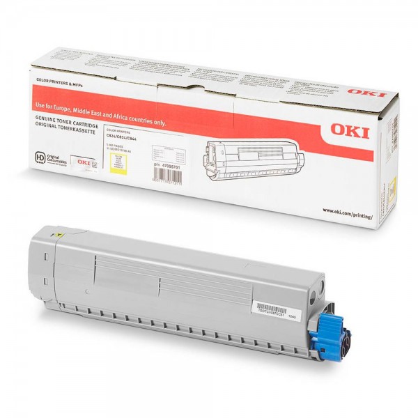 OKI Original Toner yellow 47095701 für C824dn C824n C834dnw C834nw C844dnw