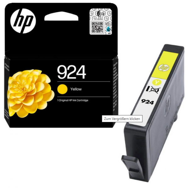 HP 924 Tinte Yellow 4K0U5NE für HP OfficeJet Pro 8120 8122 8130 8133 8139