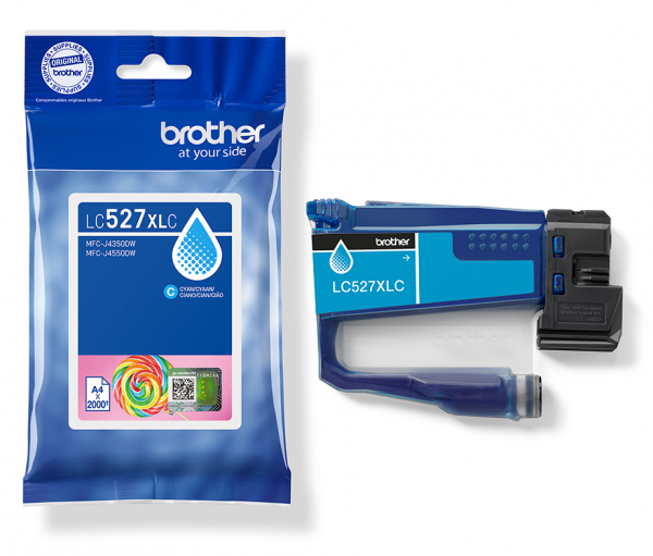 Brother LC-527XLC Tintenpatrone Cyan für Brother MFC-J4350DW MFC-J4550DW