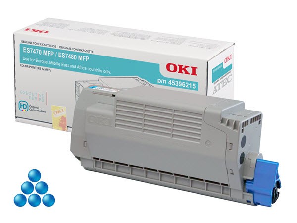 OKI Toner cyan für 11.500 Seiten ES7460 ES7470 ES7480 45396215