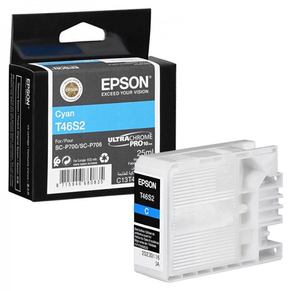 T46S Tinte cyan Epson SureColor SC-P700 SC-P706 C13T46S200