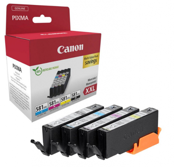 Canon Tinte Multipack CLI-581 XXL für Pixma TR7550 TR8550 TS6150 TS6151 TS6250 TS6251 1998C007