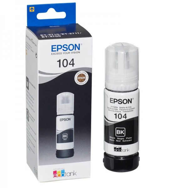 Epson 104 Tintenflasche Schwarz T00P140 für ET-1810 ET-2710 ET-2711 ET-2712 ET-2714