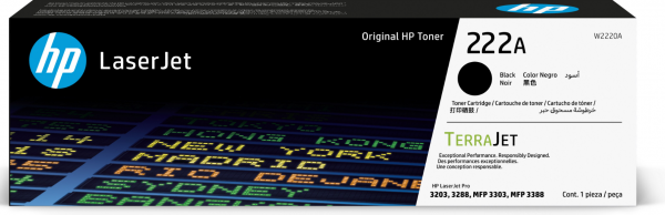 HP 222A Black Original Toner W2220A für HP LaserJet Pro 3203 3288 MFP 3303 MFP 3388