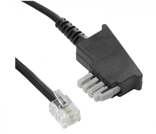 goobay TAE-N RJ-11 Faxkabel 3,0 m schwarz