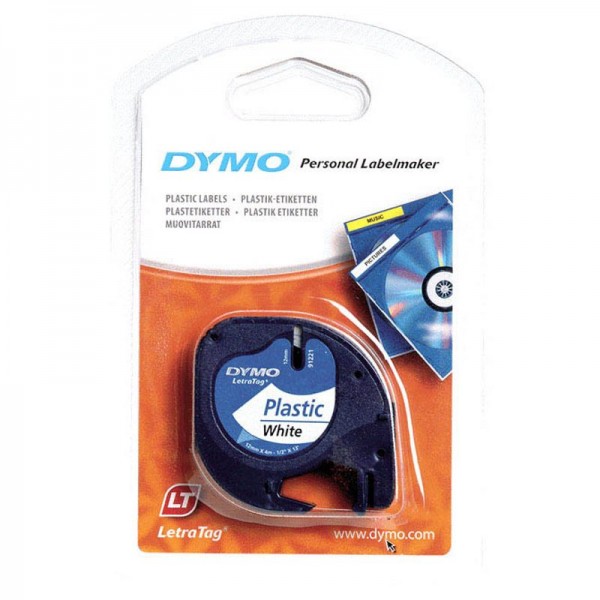Dymo Schriftband LetraTag 91221 12mm x 4m schwarz auf weiß S0721660