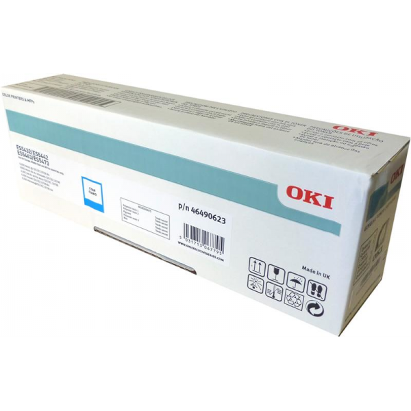 OKI Toner Cyan für 6.000 Seiten ES5400 ES5432dn ES5442dn ES5463dn ES5473dn 46490623