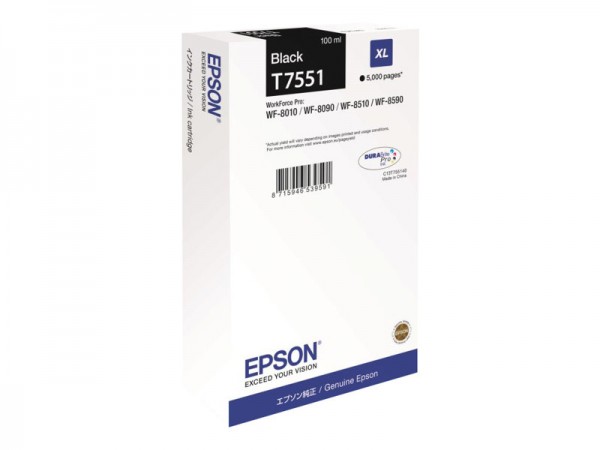 EPSON Tintenpatrone T7551 Black XL