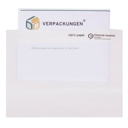 Papier-Lieferscheintaschen DIN C6 VPE 1000 (neutral)