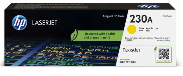 HP 230A Yellow Toner HP Color LaserJet Pro 4201 4203 HP MFP 4301 MFP 4303 W2302A