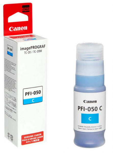 Canon PFI-050 Tinte Cyan für Canon imagePROGRAF TC-20 TC-21 5699C001
